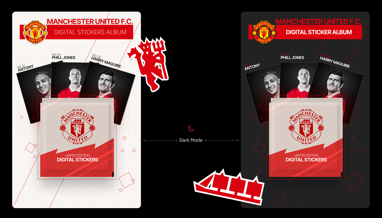 Collectible Players of Man Utd. and Pack Design