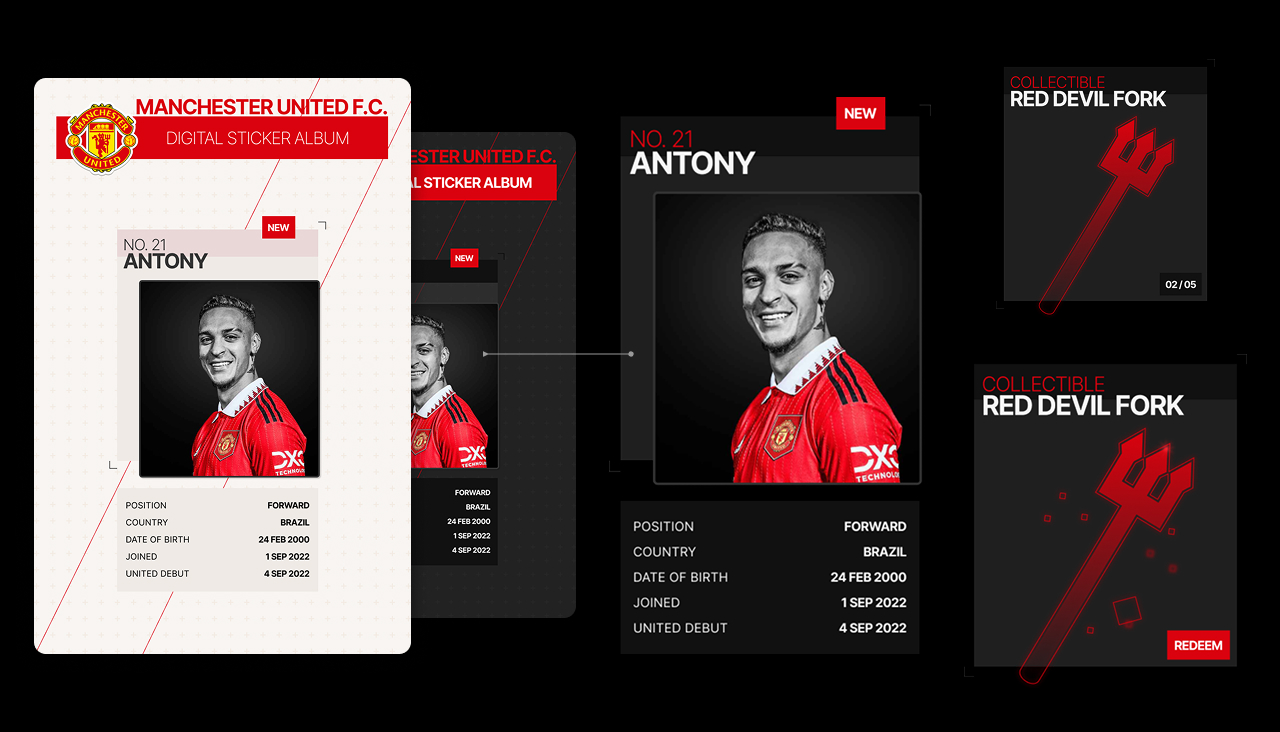 UI of Collectibles from players and forks collected