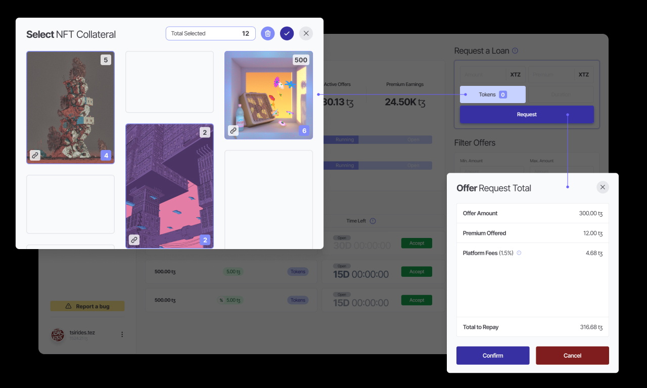 UI of Collectibles from players and forks collected
